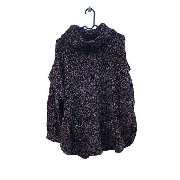 New Directions Womens Multicolor Acrylic Pullover Cowl Knit Sweater Large (L) NW - Picture 1 of 9